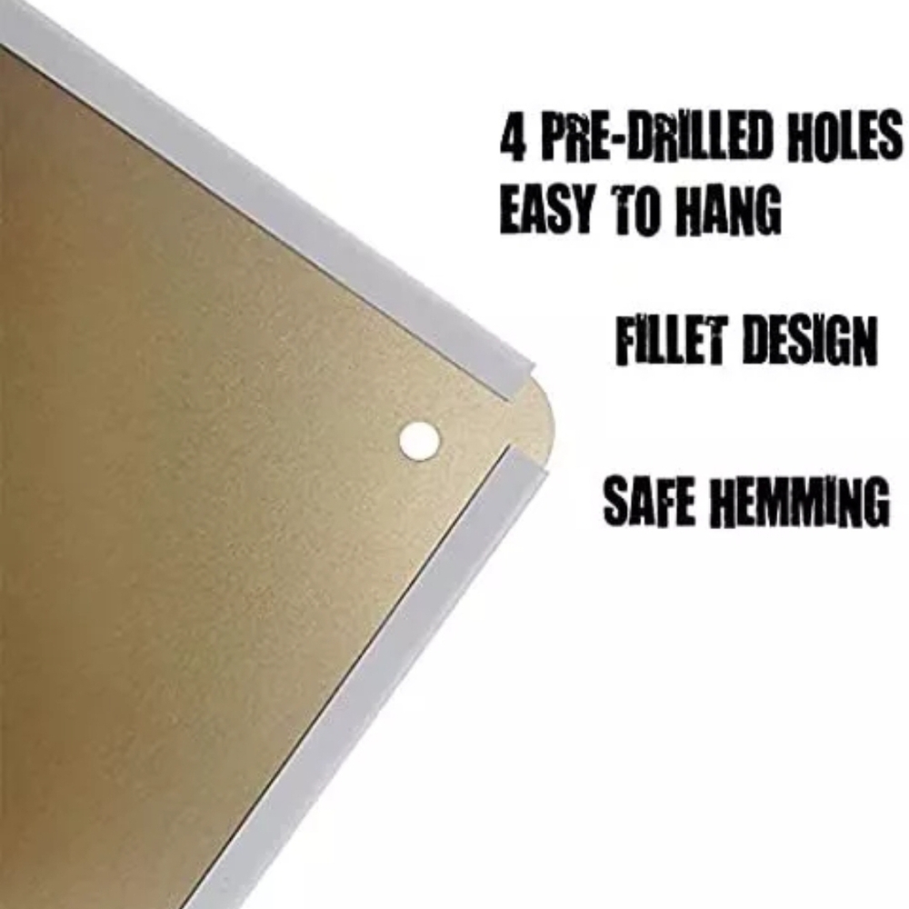 Humorous Metal Sign with Red Text - Picture 3 of 4